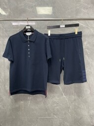 톰브라운 카라 반팔 반바지 세트