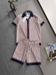 구찌 GUCCI 패션 프린트 트렌드 반팔 셔츠+반바지 남성 세트