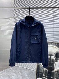 프라다 PRADA 삼각 로고 캐주얼 남성 후드 점퍼