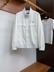 프라다 PRADA 삼각 로고 심플 시크 남자 재킷
