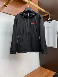 프라다 PRADA 멋스러운 패션 프린트 남자 후드 점퍼