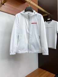 프라다 PRADA 멋스러운 패션 프린트 남자 후드 점퍼