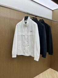 프라다 PRADA 심플 캐주얼 삼각 로고 남성 차이나 재킷