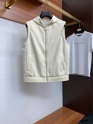 브루넬로 쿠치넬리 Brunello Cucinelli 신상 심플 캐주얼 남성 후드 베스트 점퍼