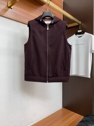 브루넬로 쿠치넬리 Brunello Cucinelli 신상 심플 캐주얼 남성 후드 베스트 점퍼