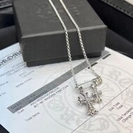 크롬하츠 Chrome Hearts 모던 십자가 펑크 도금 목걸이