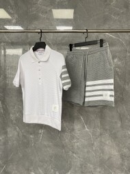 톰브라운 물결 반팔 반바지 세트