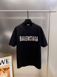 발렌시아가 BALENCIAGA 클래식 체크 디자인 캐주얼 반팔 티셔츠 남녀 공용