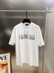 발렌시아가 BALENCIAGA 클래식 체크 디자인 캐주얼 반팔 티셔츠 남녀 공용