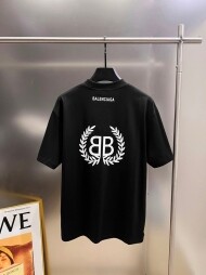 발렌시아가 BALENCIAGA 클래식 체크 디자인 캐주얼 반팔 티셔츠 남녀 공용