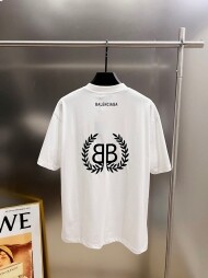 발렌시아가 BALENCIAGA 클래식 체크 디자인 캐주얼 반팔 티셔츠 남녀 공용