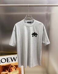 크롬하츠 Chrome Hearts 클래식 체크 디자인 캐주얼 반팔 티셔츠 남녀 공용