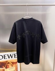 크롬하츠 Chrome Hearts 클래식 체크 디자인 캐주얼 반팔 티셔츠 남녀 공용