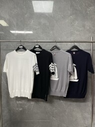 톰브라운 니트 폴로 반팔 티셔츠