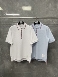 톰브라운 카라 반팔 티셔츠