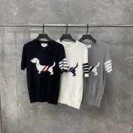 톰브라운 니트 반팔 티셔츠