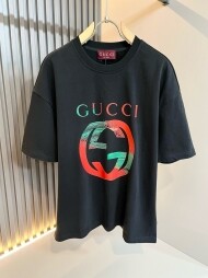 구찌 GUCCI 트렌디 캐주얼 박시 남녀 반팔 티