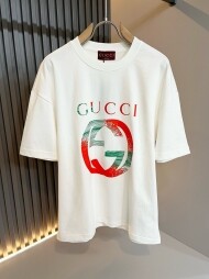 구찌 GUCCI 트렌디 캐주얼 박시 남녀 반팔 티