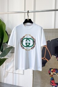 구찌 GUCCI 데일리 캐주얼 프린트 자수 남자 반팔 티