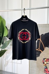 구찌 GUCCI 데일리 캐주얼 프린트 자수 남자 반팔 티