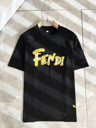 펜디 FENDI 트렌드 레터링 캐주얼 남녀 반팔 티