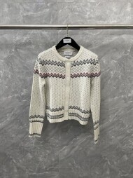 톰브라운 페어아일 라운드 니트 카디건