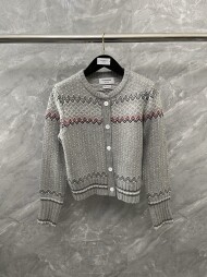 톰브라운 페어아일 라운드 니트 카디건