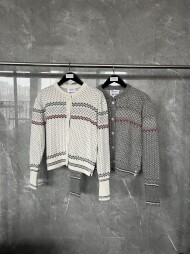 톰브라운 자카드 카디건