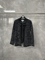 톰브라운 트위드 스트랩 카디건