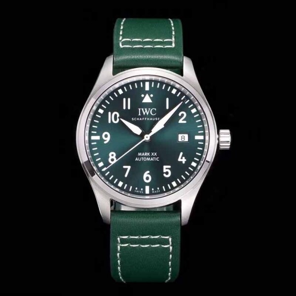 위핑,IWC PILOTS 마크 오토매틱 스테인레스 스틸 레더 40mm 시계 REF 노 IW328201 IW328205