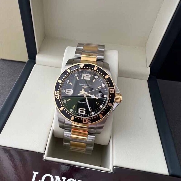 위핑,론진 하이드로콘퀘스트 블랙 다이얼 41mm 남성용 시계 L3.740.3.56.7