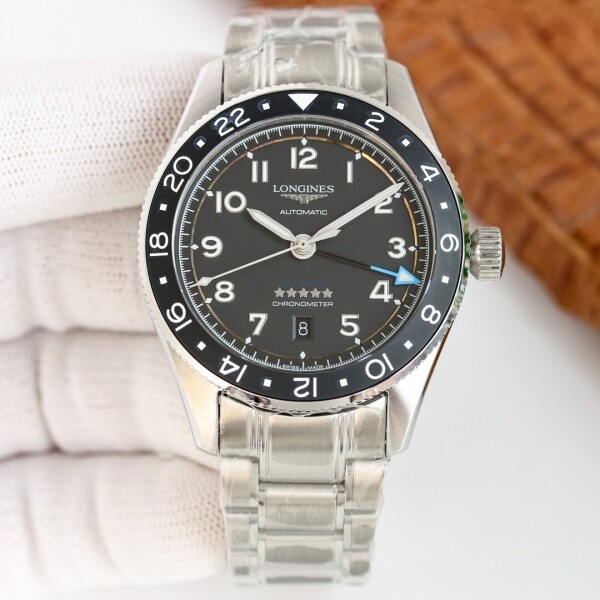위핑,론진 스피릿 줄루 타임 그레이 다이얼 42MM (3칼라) L3.812.4.63.6