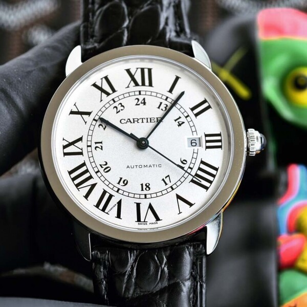 위핑,까르띠에 롱드솔로 XL 오토매틱 42MM 시계 3칼라 W6701010
