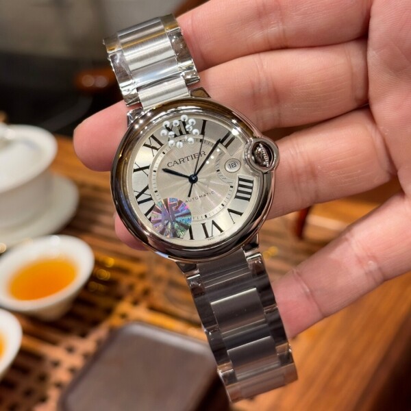 위핑,까르띠에 발롱 다이얼 오토매틱 남성용 42mm 시계 WSBB0049