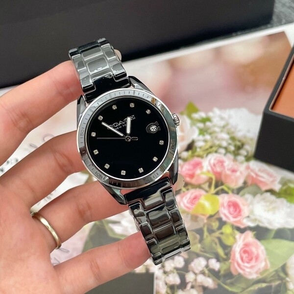 위핑,Coach 코치 손목시계 프레스톤 블랙 문판 36mm 14503262