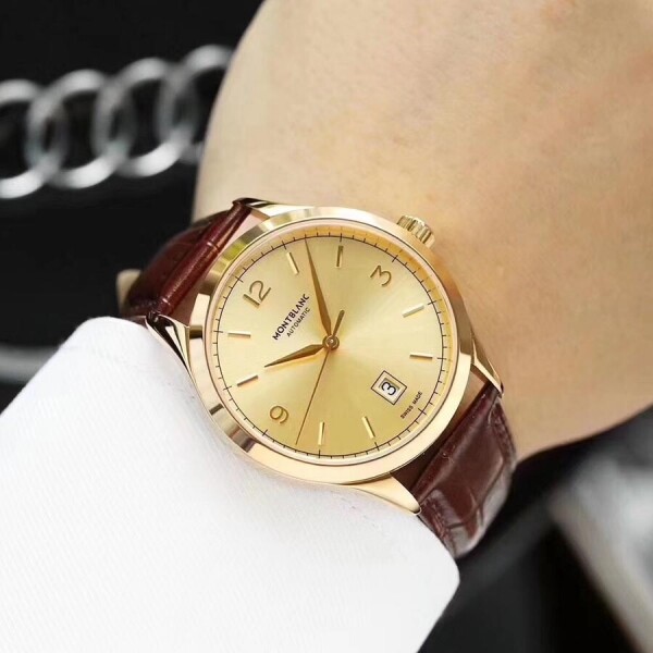 위핑,몽블랑 MONTBLANC 크로노메트리 헤리티지 오토매틱 40MM 시계 금장 U0112533