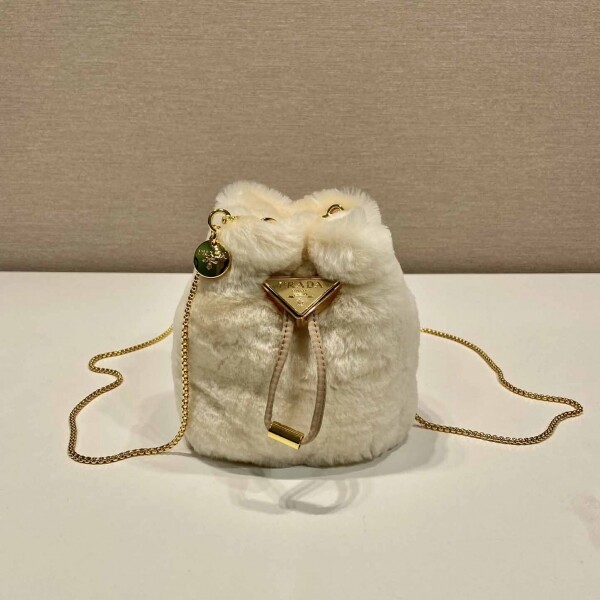위핑,프라다 시어링 mini-pouch ECRU 여성 1NR016 2EC9 F0379