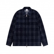 버버리 Burberry 체크 코듀로이 셔츠 - 화이트/다크 블루 80719471
