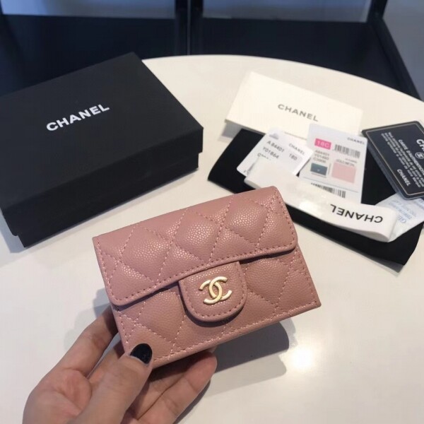 위핑,샤넬 CHANEL 마트랏세 클래식 스몰 코코마크 삼중 지갑 6칼라 A84401