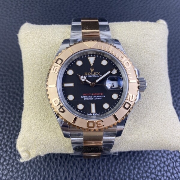 위핑,롤렉스 요트마스터 40mm 로즈콤비 블랙판 남성용 시계 M126621-0002
