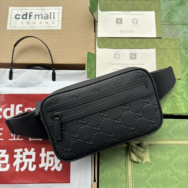 위핑,구찌 남자 벨트 백 블랙 771422 AAC4F 1000