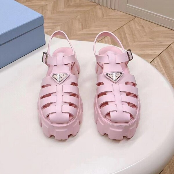 위핑,프라다 24SS 모놀리스 Rubber 샌들 1X853M (2칼라)
