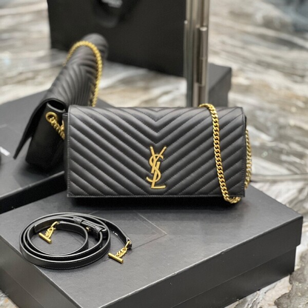 위핑,YSL 생로랑블랙 램스킨 케이트 99 체인 숄더백 금장 은장 660618