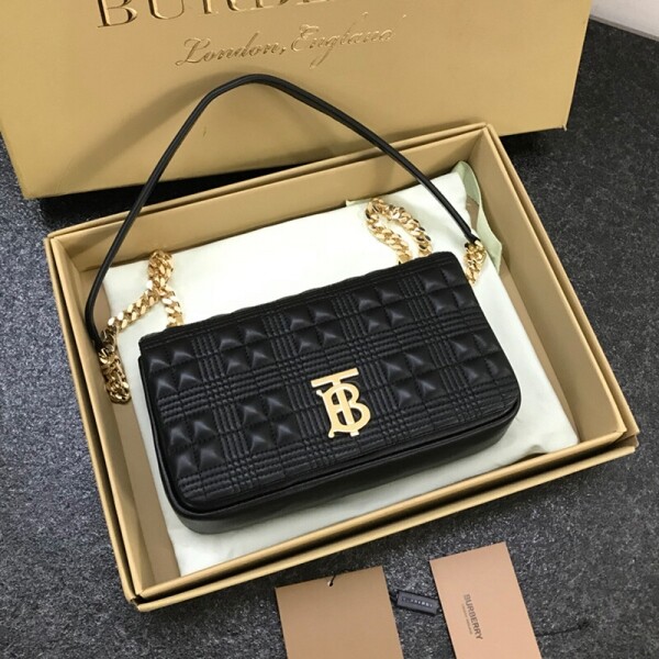 위핑,버버리 BURBERRY 롤라백 스몰 퀼트 체크 램스킨 4칼라 80214921
