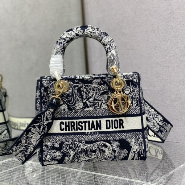 위핑,DIOR 디올 Lady D-Lite 미디엄 백 BLUE M0565ORGO M928