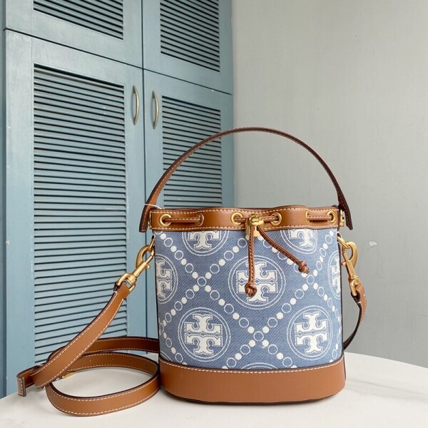 위핑,토리버치 티 모노그램 데님 버킷백 159637 TORY BURCH