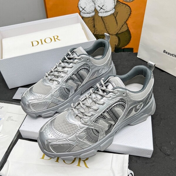 위핑,디올 Dior Chrono 크로노 스니커즈 그레이 남녀공용 KCK414TRL S59K