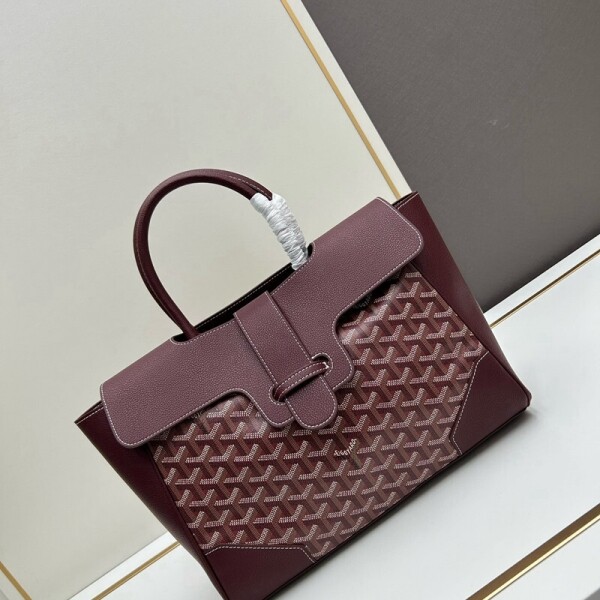 위핑,고야드 Goyard Saigon Tote 캔버스 쇼핑백 토트백 여성용 토트백 32x23x11CM