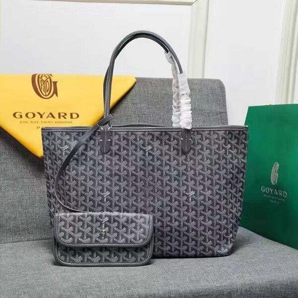 위핑,고야드 goyard 캔버스 쇼핑백 토트백 여성용 토트백 그레이