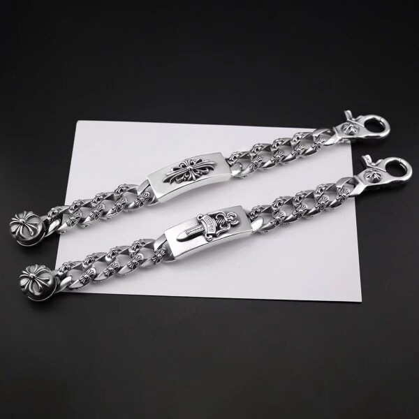 블링크,크롬하츠 Chrome Hearts 925 실버 커플 십자가 팔찌